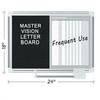 MasterVision In/Out Magnetic Dry-Erase and Letter Board Combo, Aluminum Frame