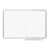 MasterVision Magnetic Steel Dry-Erase Planning Board, 1" X 1" Grid, Aluminum Frame