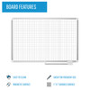 MasterVision Magnetic Steel Dry-Erase Planning Board, 1" X 1" Grid, Aluminum Frame