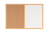 MasterVision Maya Combo Board, Melamine Dry-Erase and Cork Board, Oak Frame