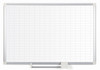 MasterVision Magnetic Porcelain Dry-Erase Planning Board with Accessory Kit, General Format Grid, Aluminum Frame