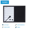 MasterVision Magnetic Combo Week Planner, Dry-Erase & Black Felt Board, 18" X 24" Black Frame