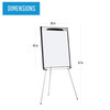 MasterVision Magnetic Steel Dry-Erase Tripod Presentation Easel, Black and Silver Aluminum Frame, 29.5" X 42"