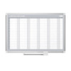 MasterVision Magnetic Steel Dry-Erase Yearly Planner, 36" X 48", Aluminum Frame