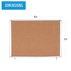 MasterVision Weather Resistant Cork Bulletin Enclosed Board Cabinet, 47" X 38.3", Aluminum Frame