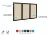 Ghent 3 Door Enclosed Fabric Bulletin Board, 36'H x 72'W