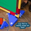 Rectangle PlayPanels shown folded and stacked for compact storage in educational settings