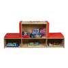 Wood Designs Combo Storage and Reading Bench in Natural Birch for classrooms and therapy spaces