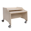 Cream Birch Mobile Computer Station by Children’s Factory – front angle for classroom use