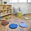 Children’s Factory Sit-Around cushion in Sky Blue for therapy spaces