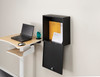 Side angle of Safco modular wall mailbox installed in classroom setting