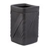 Safco® Twist™ trash can with open top – angled view for indoor/outdoor use