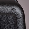 Close-up of fluted twist design – Safco® Twist™ trash bin for school courtyards