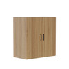 Mirella wood door storage cabinet in Sand Dune laminate by Safco for classrooms and therapy spaces