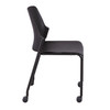 Safco Next stack chair in Black – ergonomic student chair with casters for flexible classroom setups