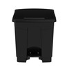 Safco tan foot pedal trash can for sensory-friendly spaces