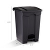 Safco Step-On Trash Can in Black for preschool hygiene stations