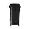 Safco® mobile receptacle in Tan for institutional use