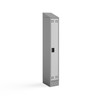 Safco metal locker base addition in gray steel for school hallways