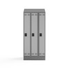 Safco triple locker base in tan for therapy rooms and clinics