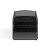 Safco Onyx desk organizer with three trays for therapy offices