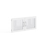 Resi Glass Door Kit with silver pulls for therapy room organization