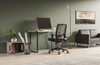 Safco Mirella SOHO desk top view showing laminate texture