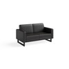 Safco Mirella lounge settee in Gray vinyl for classrooms and waiting areas