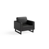 Safco Mirella lounge chair in Black vinyl for classrooms and therapy spaces