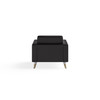 Safco Resi lounge chair in Black vinyl for school lounges and therapy rooms