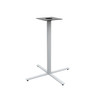 Side view of Jurni bistro table in Designer White for collaborative learning environments Side view of Jurni bistro table in Designer White for collaborative learning environments