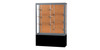 Waddell Challenger display case in Satin Natural for school hallways