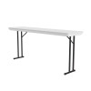 Correll™ Plastic Training Table with Offset Legs – 18" x 72" Seminar Table | Lightweight, Chemical-Resistant, GREENGUARD Certified