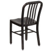 Black-Antique Gold Metal Indoor-Outdoor Chair