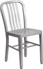 Silver Metal Indoor-Outdoor Chair