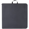 23.5''W x 48.25''L Height Adjustable Bi-Fold Dark Gray Plastic Folding Table with Carrying Handle