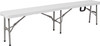 11''W x 72"L Bi-Fold Granite White Folding Bench with Carrying Handle