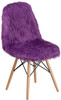 Shaggy Dog Purple Accent Chair