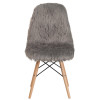 Shaggy Dog Charcoal Gray Accent Chair