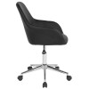 Cortana Home and Office Mid-Back Chair in Black Leather