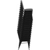 TYCOON Series Trapezoidal Back Stacking Banquet Chair in Black Vinyl - Black Frame