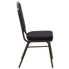 TYCOON Series Crown Back Stacking Banquet Chair in Black Patterned