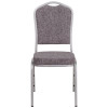 TYCOON Series Crown Back Stacking Banquet Chair in Herringbone Fabric - Silver Frame