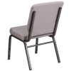 TYCOON Series 18.5''W Stacking Church Chair in Gray Dot Fabric - Silver Vein Frame