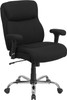 TYCOON Series Big & Tall 400 lb. Rated Black Fabric Ergonomic Task Office Chair with Line Stitching and Adjustable Arms