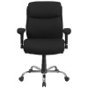 TYCOON Series Big & Tall 400 lb. Rated Black Fabric Ergonomic Task Office Chair with Line Stitching and Adjustable Arms