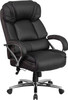 TYCOON Series Big & Tall 500 lb. Rated Black Leather Executive Swivel Ergonomic Office Chair with Chrome Base and Arms