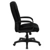 High Back Black Fabric Executive Swivel Office Chair with Arms