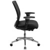 TYCOON Series 24/7 Intensive Use 300 lb. Rated Black Leather Multifunction Ergonomic Office Chair with Seat Slider
