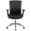 TYCOON Series 24/7 Intensive Use 300 lb. Rated Black Leather Multifunction Ergonomic Office Chair with Seat Slider